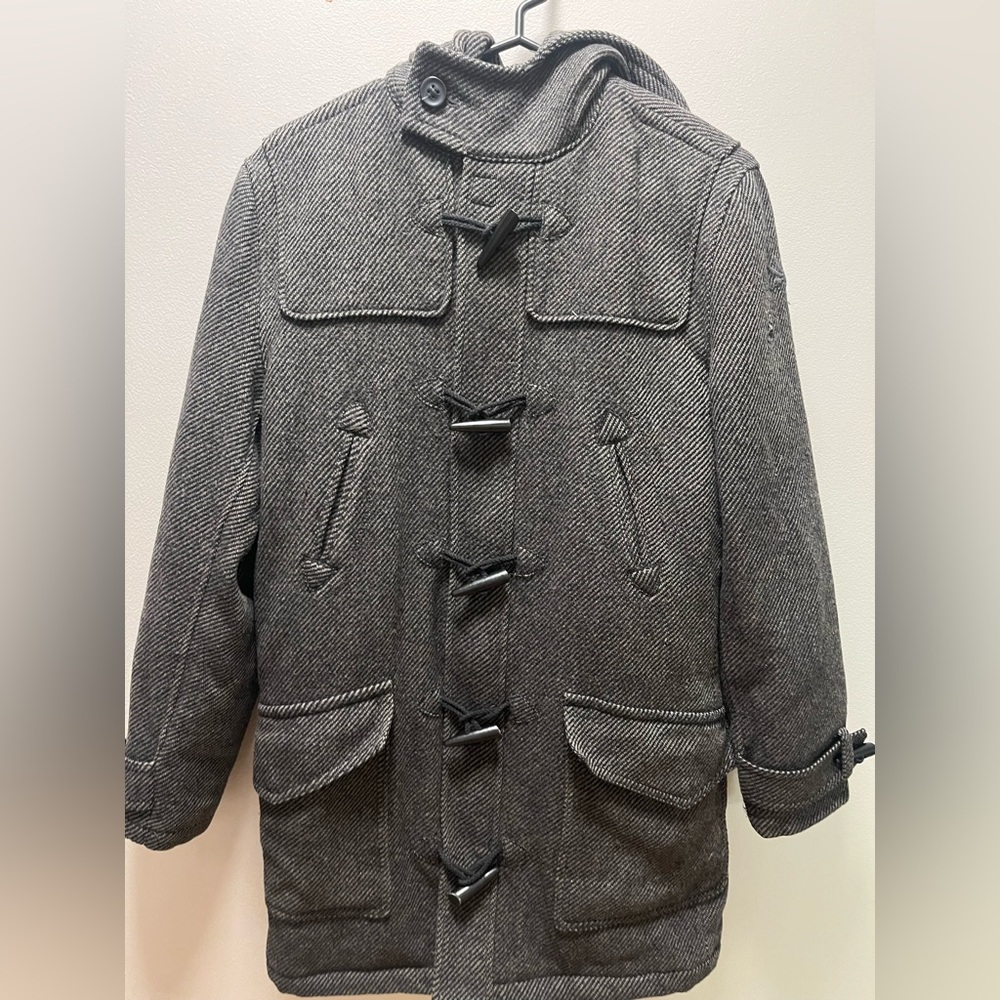 Spiewak Gray Toggle Military Jacket sz m herringbone and wool